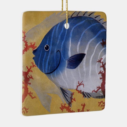ヴィンテージ熱帯青魚サンゴ海の海生活 セラミックオーナメント (右)