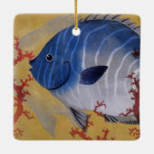 ヴィンテージ熱帯青魚サンゴ海の海生活 セラミックオーナメント (裏面)