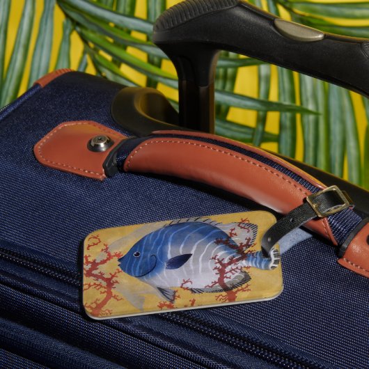 ヴィンテージ熱帯青魚サンゴ海の海生活 ラゲッジタグ (正面インサイチュ3)