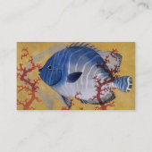 ヴィンテージ熱帯青魚サンゴ海の海生活 名刺 (裏面)