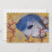 ヴィンテージ熱帯青魚サンゴ海の海生活 招待状 (正面)