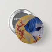 ヴィンテージ熱帯青魚サンゴ海の海生活 缶バッジ (正面&裏面)