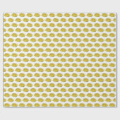 ヴィンテージ熱帯魚スケッチ黄 ラッピングペーパー (フラット)