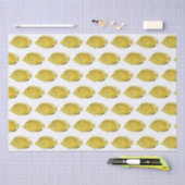 ヴィンテージ熱帯魚スケッチ黄 薄葉紙 (クラフト)