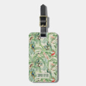 ヴィンテージ熱帯鳥とヤシ離れ類 ラゲッジタグ (正面縦)