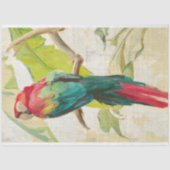 ヴィンテージ熱帯鳥のテクスチ素朴ャの分離 薄葉紙 (正面)