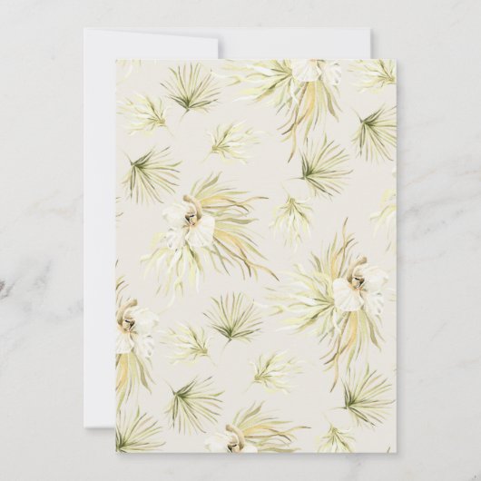 ヴィンテージ熱帯《キリスト教》洗礼式や命名式式とパーティー 招待状 (裏面)