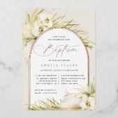 ヴィンテージ熱帯 |バプテスマ 箔招待状 (正面)