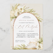 ヴィンテージ熱帯 |バルミツワー 箔招待状 (正面)