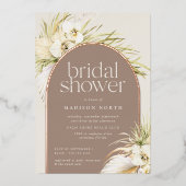 ヴィンテージ熱帯 |ブライダルシャワーフォイル招待状 箔招待状 (正面)