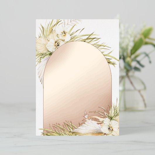 ヴィンテージ熱帯 |リハーサルディナー 箔招待状 (立ち正面)