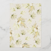 ヴィンテージ熱帯 |確認 箔招待状 (裏面)