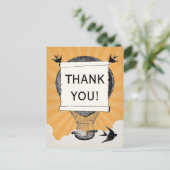 ヴィンテージ熱気球ありがとう結婚さん ポストカード (スタンド正面)