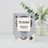 ヴィンテージ熱気球ありがとう結婚さん ポストカード (スタンド正面)