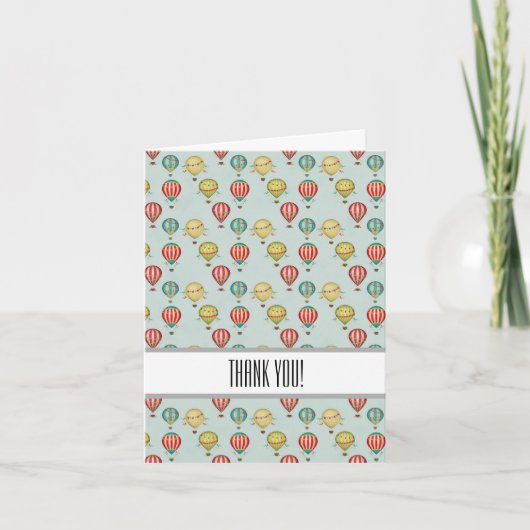 ヴィンテージ熱気球ありがとう サンキューカード (正面)