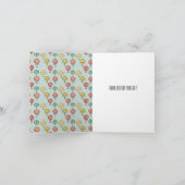 ヴィンテージ熱気球ありがとう サンキューカード (内部)