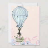 ヴィンテージ熱気球に乗るバレンタイン招待状 招待状 (裏面)