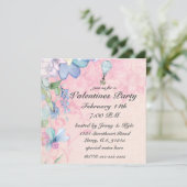 ヴィンテージ熱気球に乗るバレンタイン招待状 招待状 (スタンド正面)