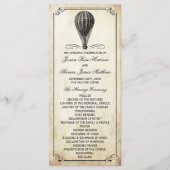 ヴィンテージ熱気球のコレク結婚ション プログラム (正面)