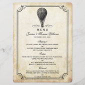 ヴィンテージ熱気球のコレク結婚ション メニュー (正面)