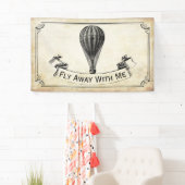 ヴィンテージ熱気球のコレク結婚ション 横断幕 (インサイチュ)