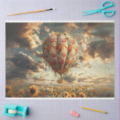 ヴィンテージ熱気球のデコパージュ 薄葉紙 (クラフト)