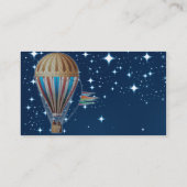 ヴィンテージ熱気球の夜結婚座席表 プレイスカード (裏面)