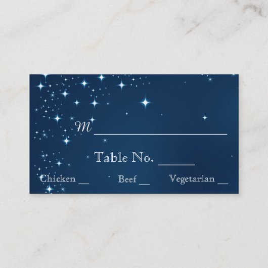 ヴィンテージ熱気球の夜結婚座席表 プレイスカード (正面)