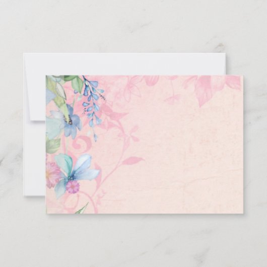 ヴィンテージ熱気球ウェディングRSVP 出欠カード (裏面)