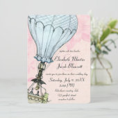 ヴィンテージ熱気球クローズアップ結婚ズ 招待状 (スタンド正面)