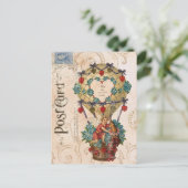 ヴィンテージ熱気球バレンタインポストカード シーズンポストカード (スタンド正面)