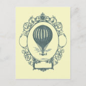ヴィンテージ熱気球パイロット誕生日パーティー ポストカード (正面)