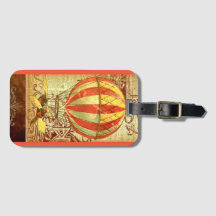 ヴィンテージ熱気球ビクトリアンイラストレーション