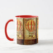 ヴィンテージ熱気球ビクトリアン マグカップ (左)