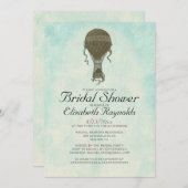 ヴィンテージ熱気球ブライダルシャワー招待状 招待状 (正面/裏面)