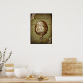 ヴィンテージ熱気球ポスター ポスター (キッチン)