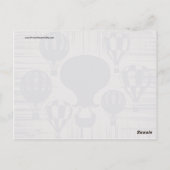 ヴィンテージ熱気球動揺してグランジ ポストカード (裏面)