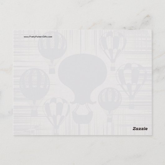 ヴィンテージ熱気球動揺してグランジ ポストカード (裏面)