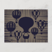 ヴィンテージ熱気球動揺してグランジ ポストカード (正面)