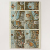 ヴィンテージ熱気球収集カードパターン ジグソーパズル (縦)