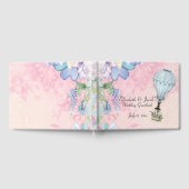 ヴィンテージ熱気球結婚の ゲストブック (全面)