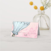 ヴィンテージ熱気球結婚の プレイスカード (正面)