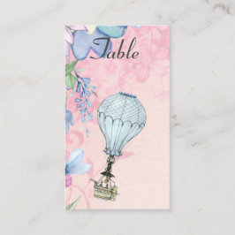 ヴィンテージ熱気球結婚の プレイスカード
