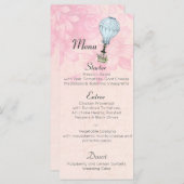 ヴィンテージ熱気球結婚の メニュー (正面/裏面)