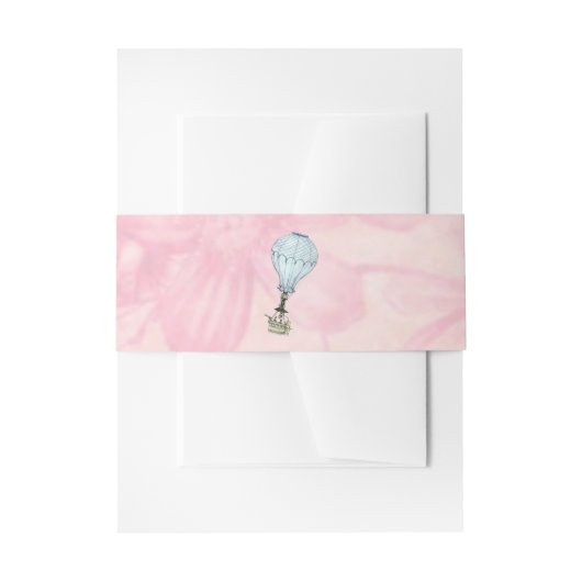 ヴィンテージ熱気球結婚の 招待状ベリーバンド (正面例)