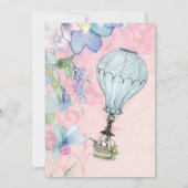 ヴィンテージ熱気球結婚の 招待状 (裏面)