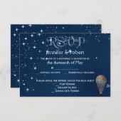 ヴィンテージ熱気球結婚反応カード 出欠カード (正面/裏面)