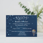 ヴィンテージ熱気球結婚反応カード 出欠カード (スタンド正面)