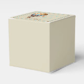 ヴィンテージ熱気球結婚式の引き出物箱 フェイバーボックス (正面サイド)