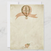 ヴィンテージ熱気球結婚式招待状 招待状 (裏面)